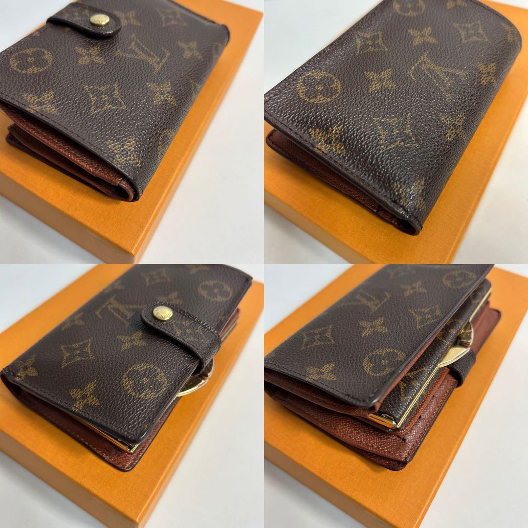 ✅【美品】メンテ済み　ルイヴィトン　モノグラム　ヴィエノワ　二つ折り財布　がま口