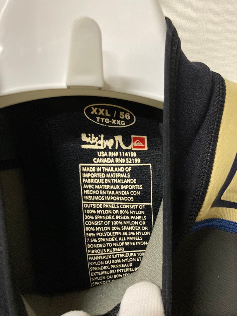 Quiksilver スプリングウェットスーツ XXL シンクロ2mm/2mm