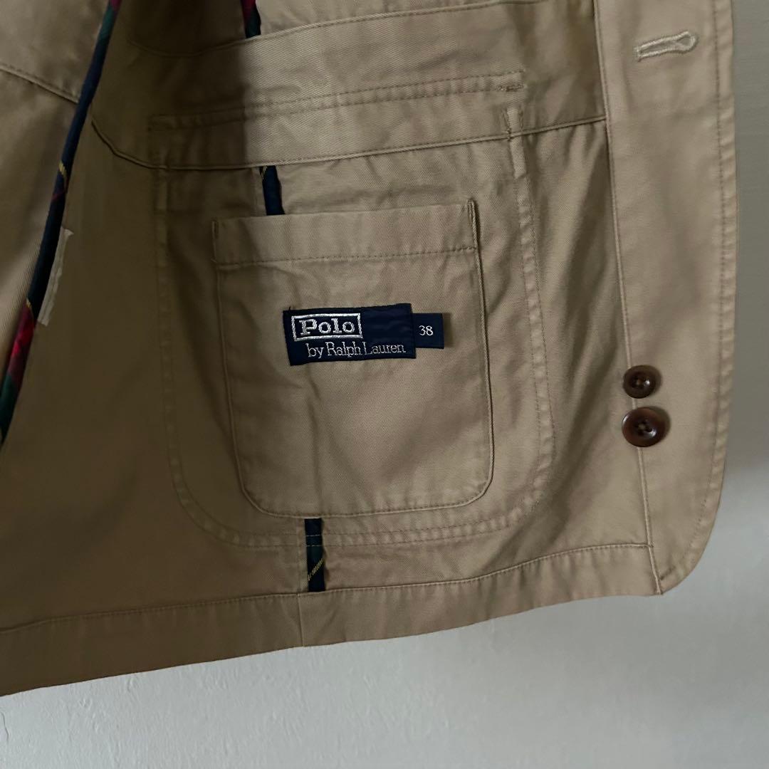 90s Polo Ralph Lauren コットンサファリテーラードジャケット