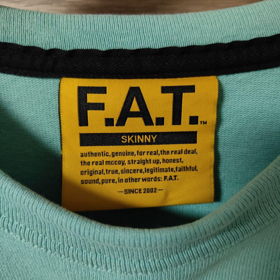 極美品FAT 13oz.天竺織 ポケ付Tシャツ SKINNY(L) ターコイズ