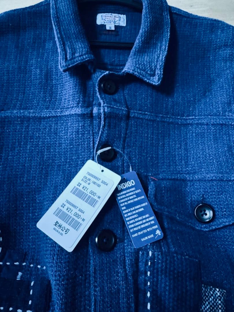 ☆★GAIJINMADE✨タグ付き刺繍入り　コットンカジュアルシャツMサイズ★☆
