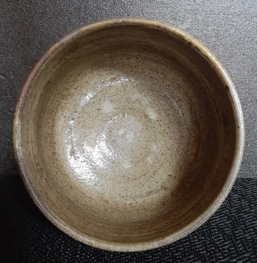信楽出身　益子窯　名工【三代寺坂常楽】作　
灰釉　茶碗　抹茶茶碗　茶道具　茶器