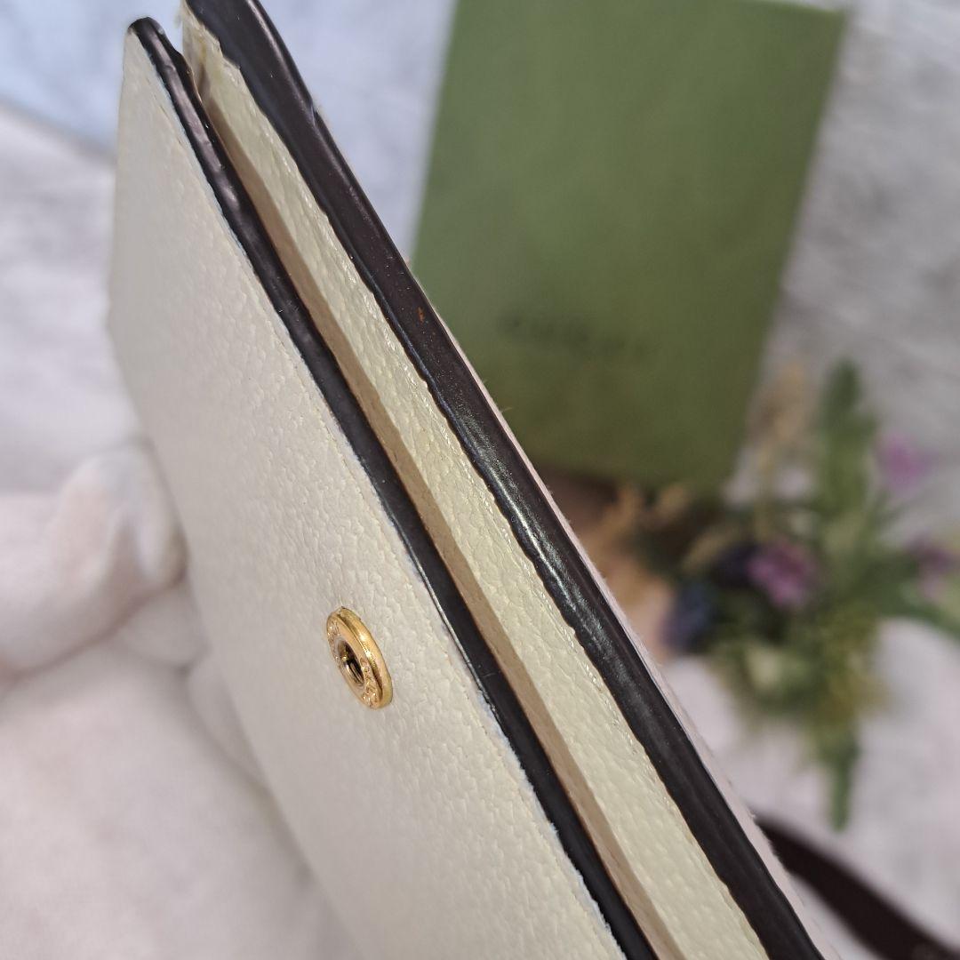 ✨️超美品✨️GUCCI 折財布　マーモントインターロッキング 白　箱.保存袋付