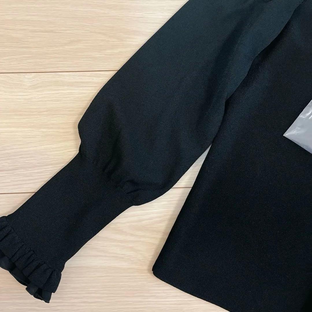 TO BE CHIC カーディガン　トップス　リボン　L黒　定価3.9万円