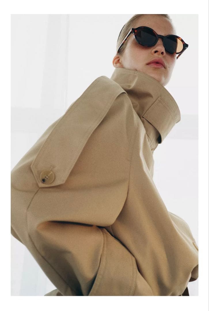 R*o様 完売品⭐︎ZARA ショート丈ハイネックトレンチコートZWCOLLEC
