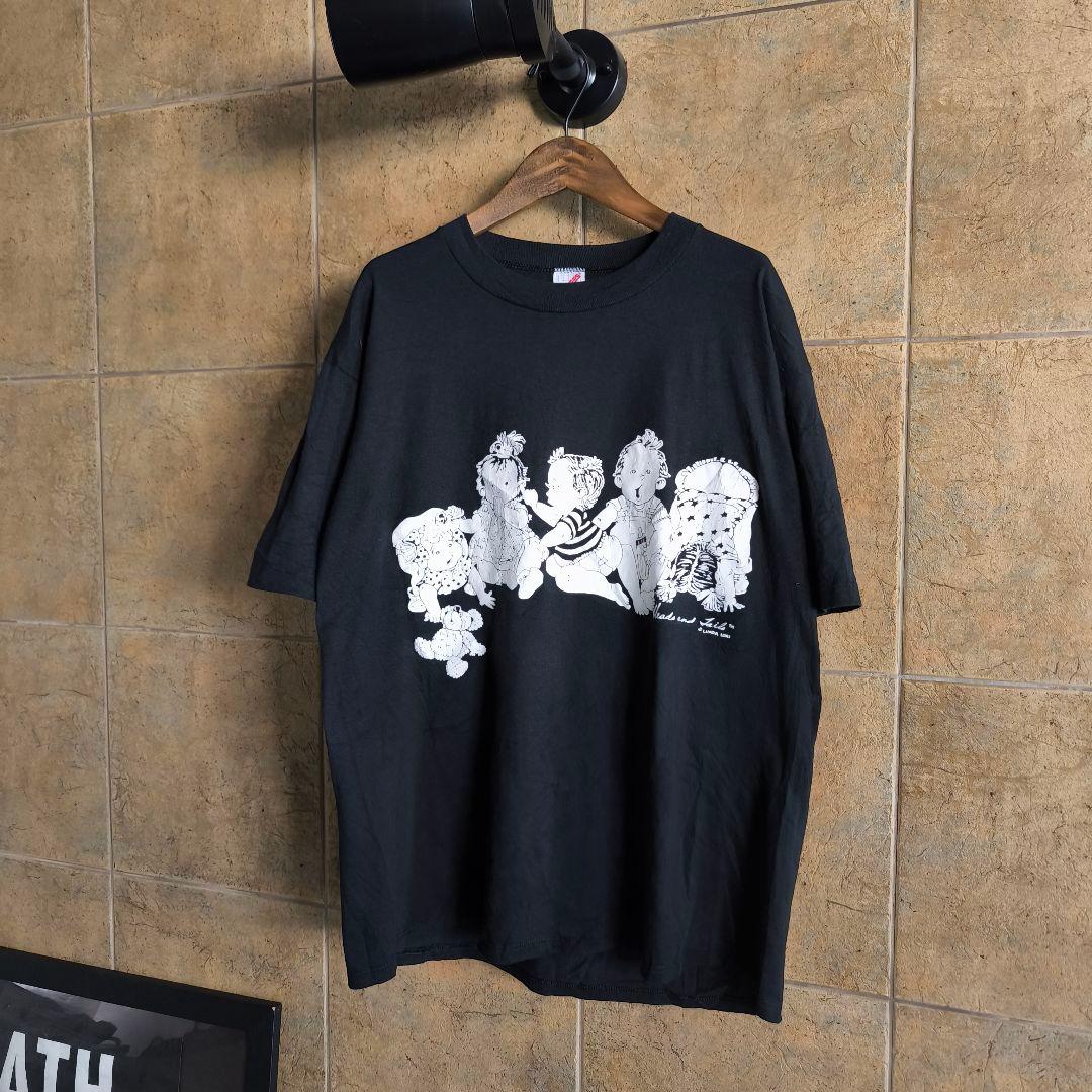 90s USA製 LINDA LORI 赤ちゃん　アート　Tシャツ