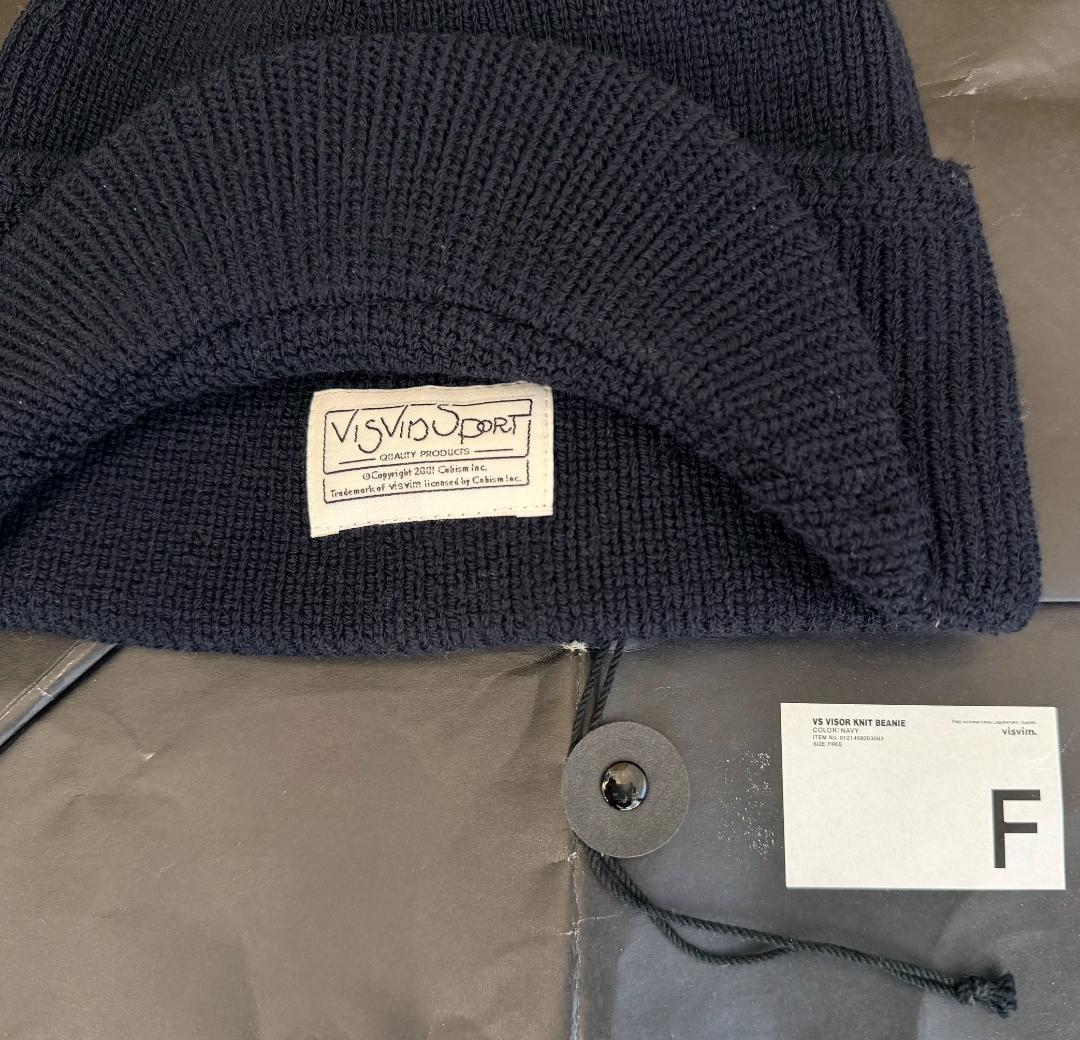 visvim VS VISOR KNIT BEANIEネイビー ニット帽