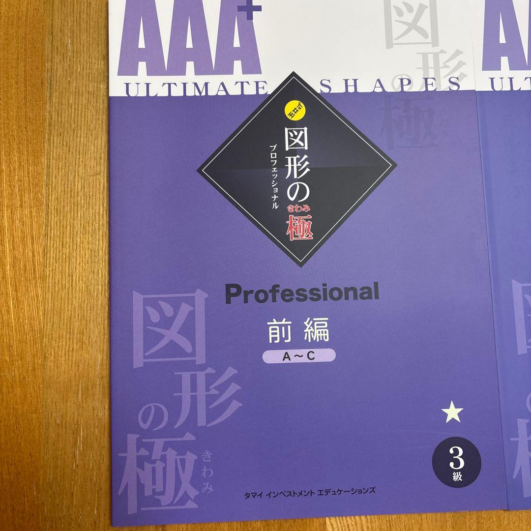 AAA 図形の極 Professional 前編後編セット 問題集＆解答集 新品