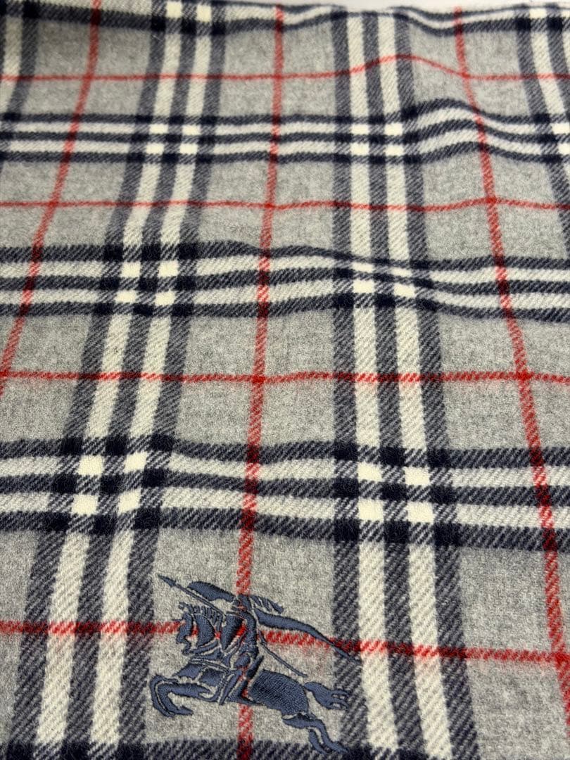 未使用　BURBERRY(バーバリー) チェック柄ウールストール ひざ掛け