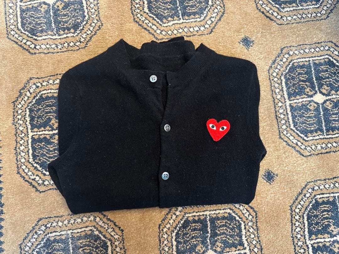 PLAY COMME DES GARCONS カーディガンウール100％