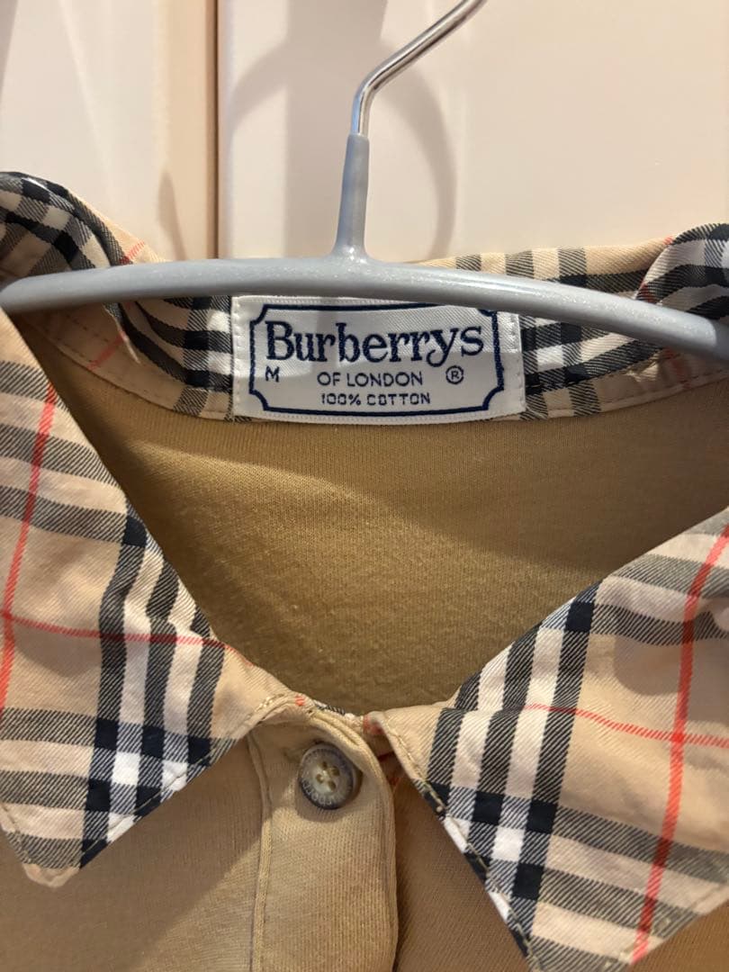 最終値下げ　Burberrys M 長袖ポロシャツ ベージュ