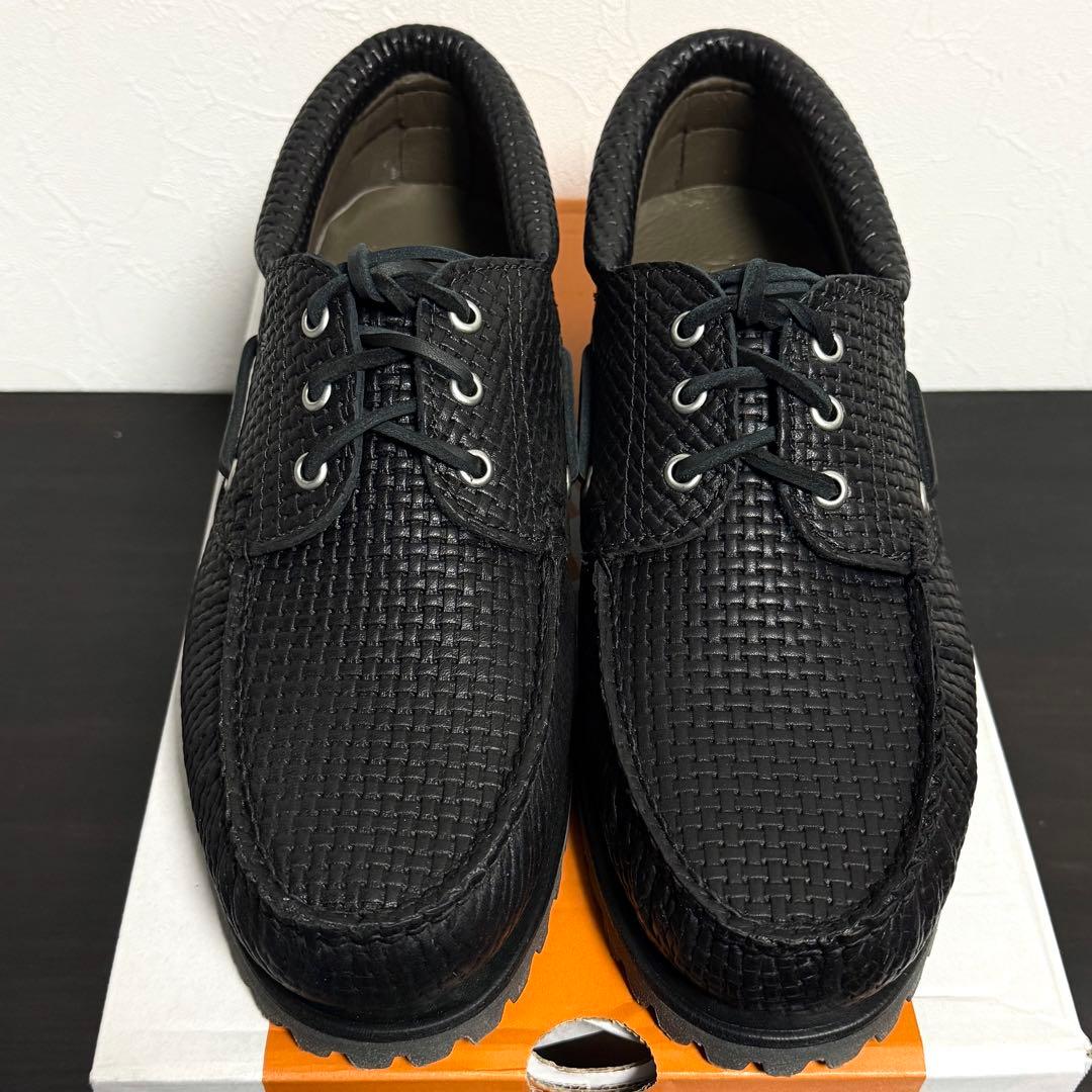 Timberland 3 EYE BOAT SHOE ブラック レザー 28.5