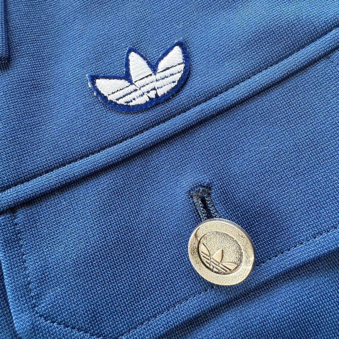 美品 70s adidas デサント製 メタルボタン ニットジャケット