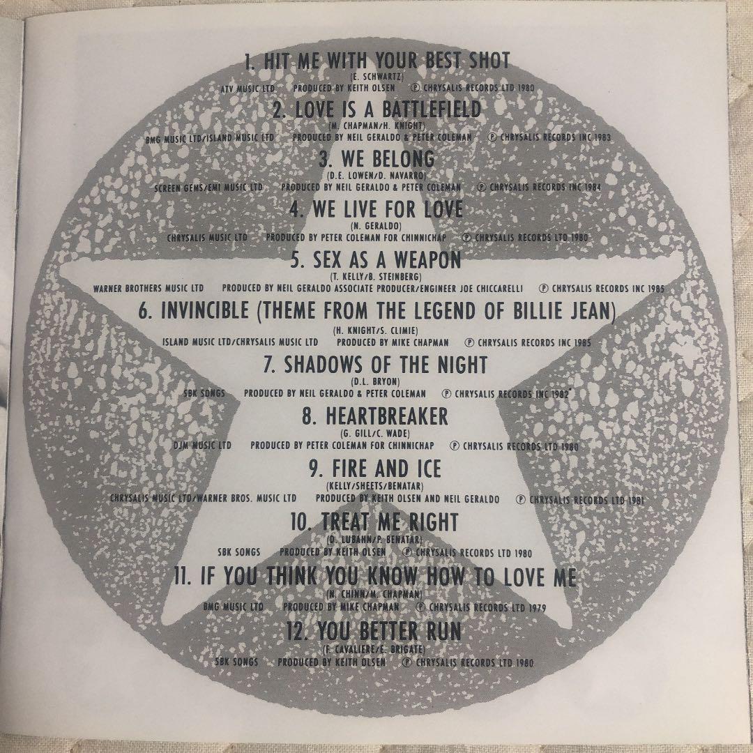 帯付き！国内盤！Pat Benatar/ BEST SHOTS/ 1987年