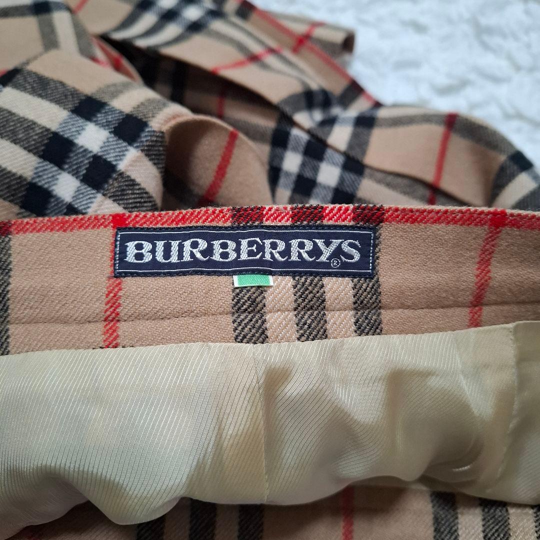 BURBERRYS　プリーツスカート　ウール　ロング丈　ノバチェック