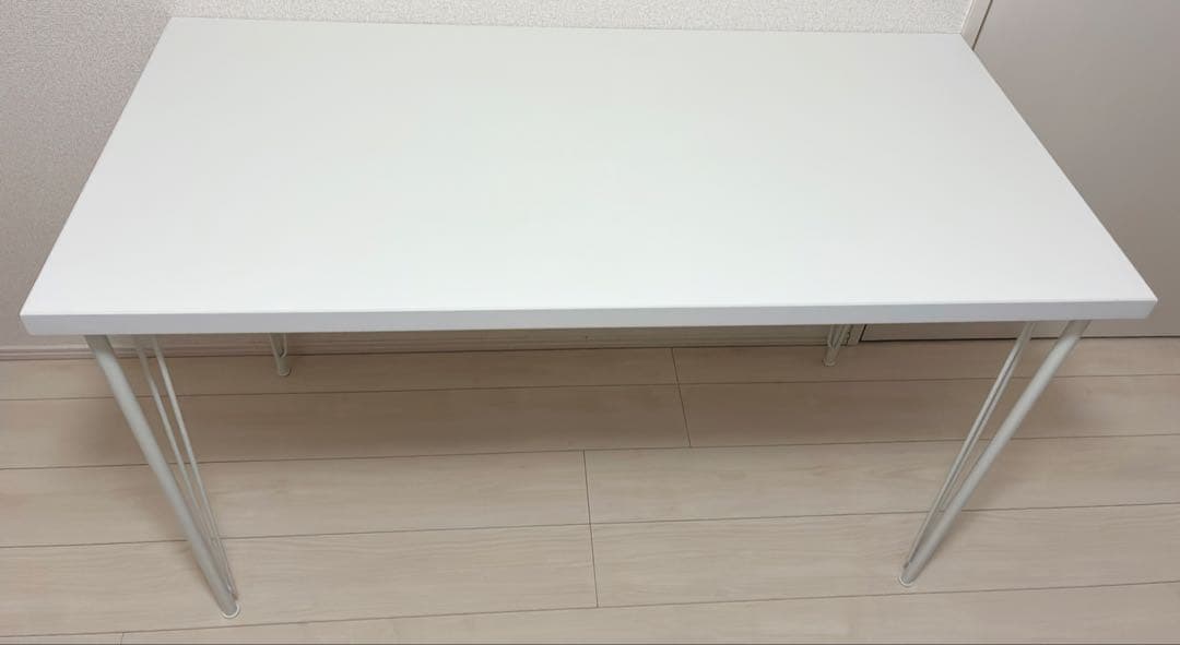 【美品・送料無料】ニトリ デスク 木目調ホワイト 幅118cm×奥行59cm