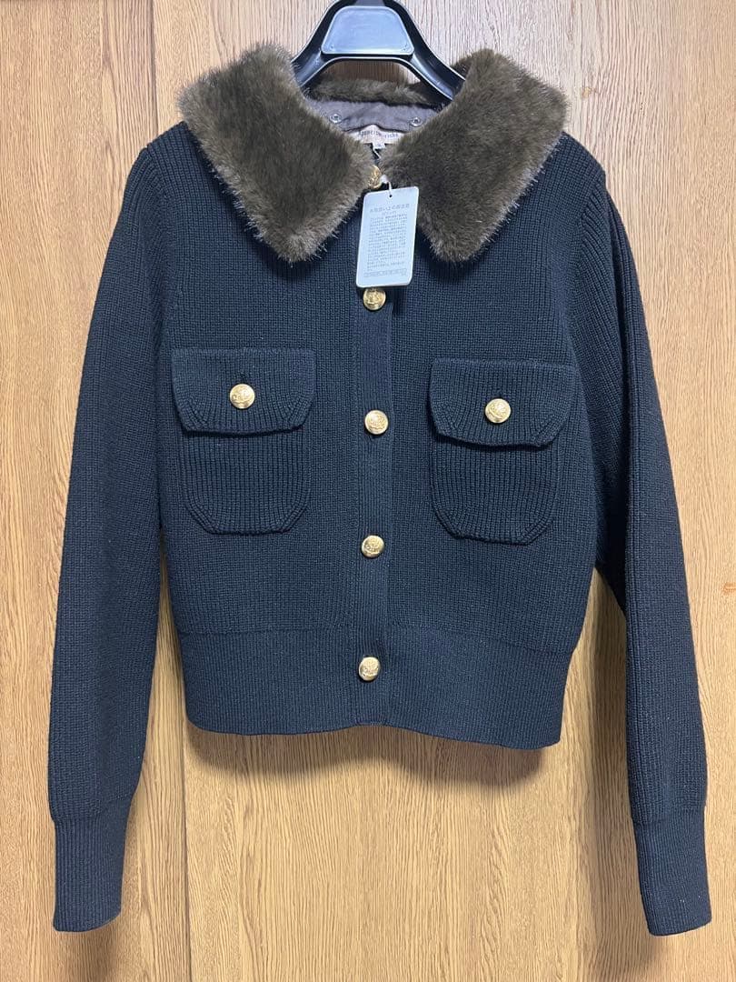 Apuweiser-riche 衿ファーニットブルゾン 新品タグ付き