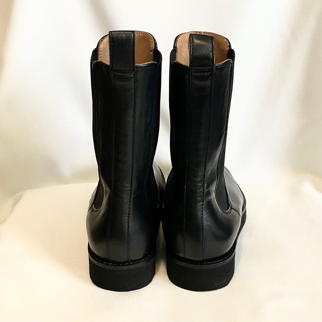 【CAMINANDO】カミナンド 24㎝ サイドゴアブーツ 黒 レザー