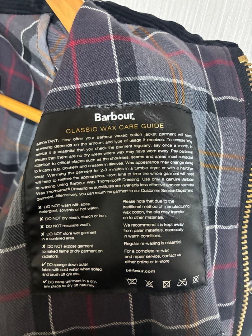 Barbour スペイ　オイルド ブラック ジャケット Mサイズ