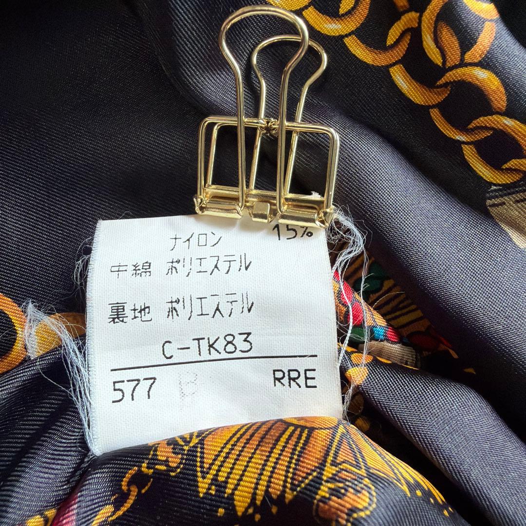希少80s ディズニー公式 総柄 キルティング コート M ヴィンテージ 金釦