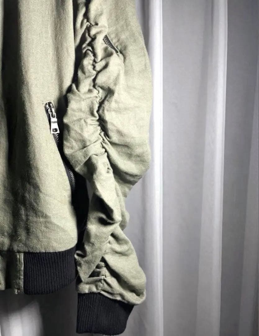 vintage gimmick Design zip ma-1 カーキ色