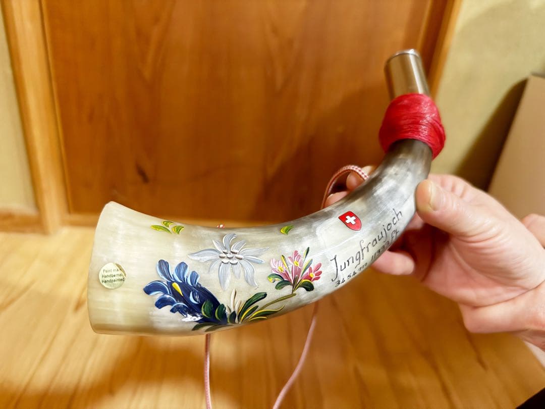 法螺貝の歌口とスイスアルプスホルンのヒュージョン❣️ほら貝　ホラガイ　水牛の角笛