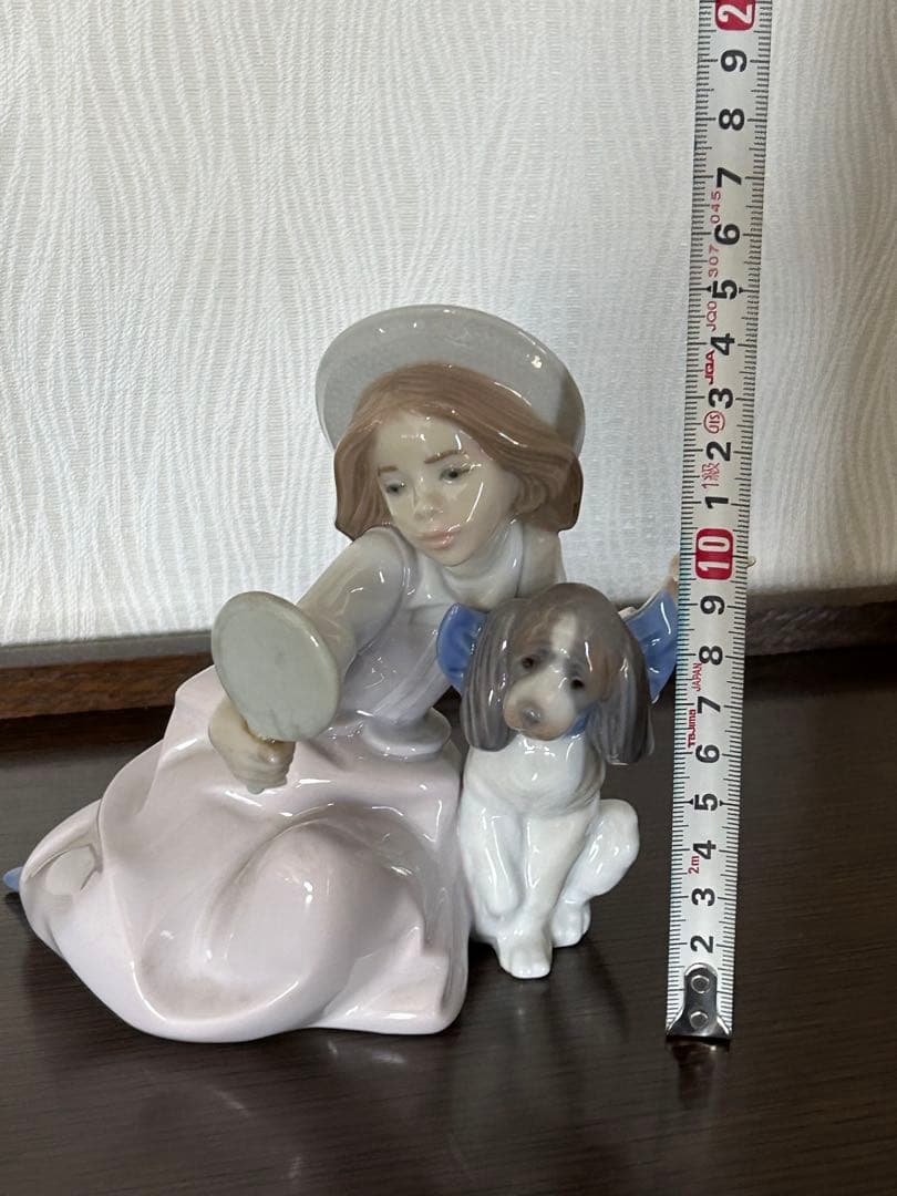 【リアドロ人形】LIADRO 犬と少女 アンティーク コレクション