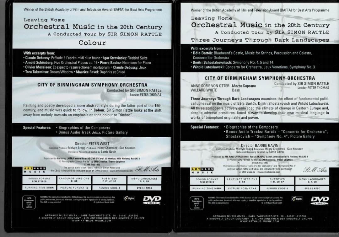 7DVD リーヴィング・ホーム 20世紀の管弦楽曲 サイモン・ラトル 音楽旅行