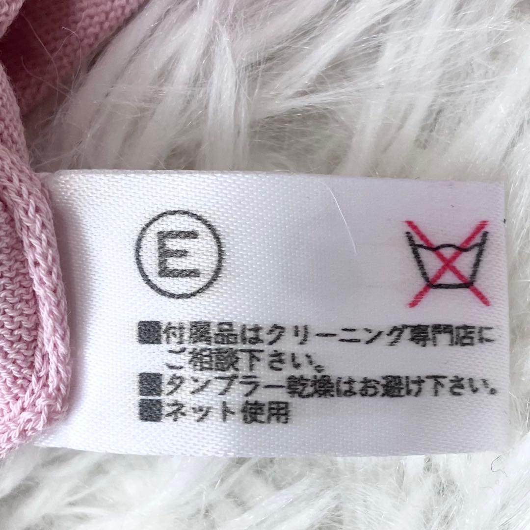 ブルマリン カーディガン ピンク レース リボン コットン イタリア フェミニン