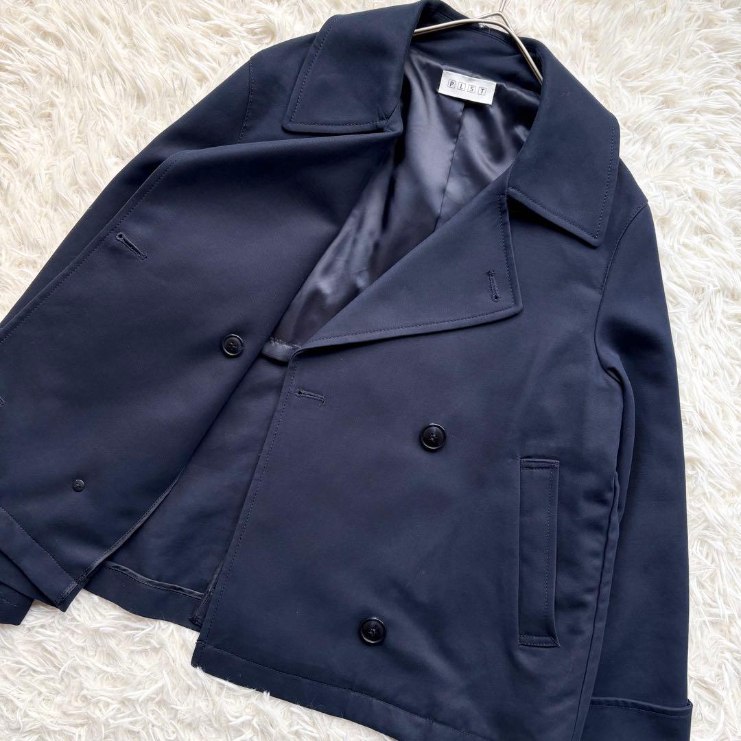✨PLST✨ショートトレンチコート　ネイビー　S 入学式