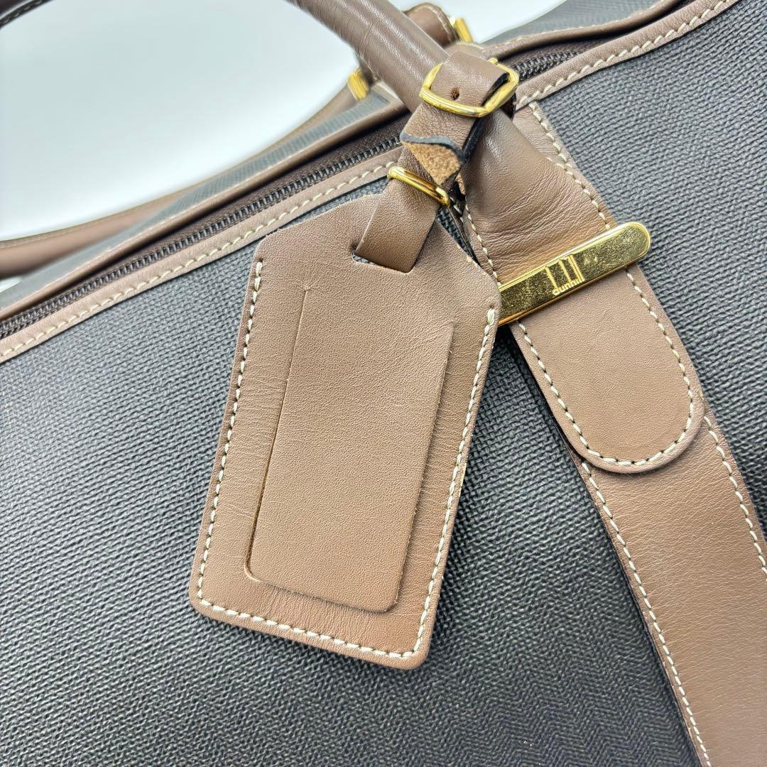 dunhill ダンヒル レザー PVC ボストンバッグ ハンドバッグ 大容量