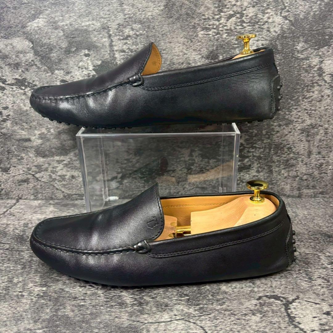 【美品】TOD'S トッズ ゴンミーニ レザー ドライビングシューズ 黒