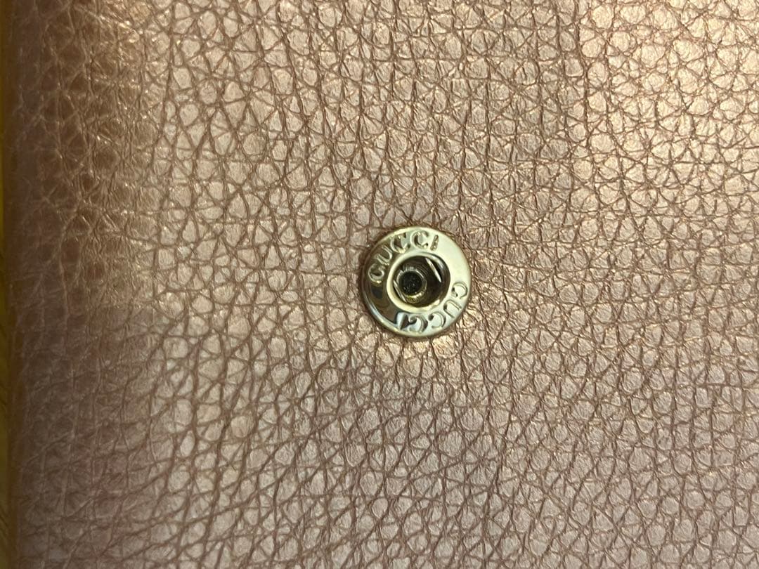 ◆GUCCI グッチ ソーホー 2つ折り 長財布 レザーメタリック USED品◆
