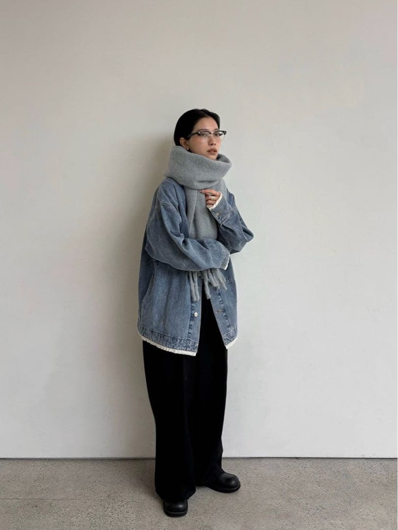 k*u様 anuke / 新品・未使用 Soft Fringe Stole アイ