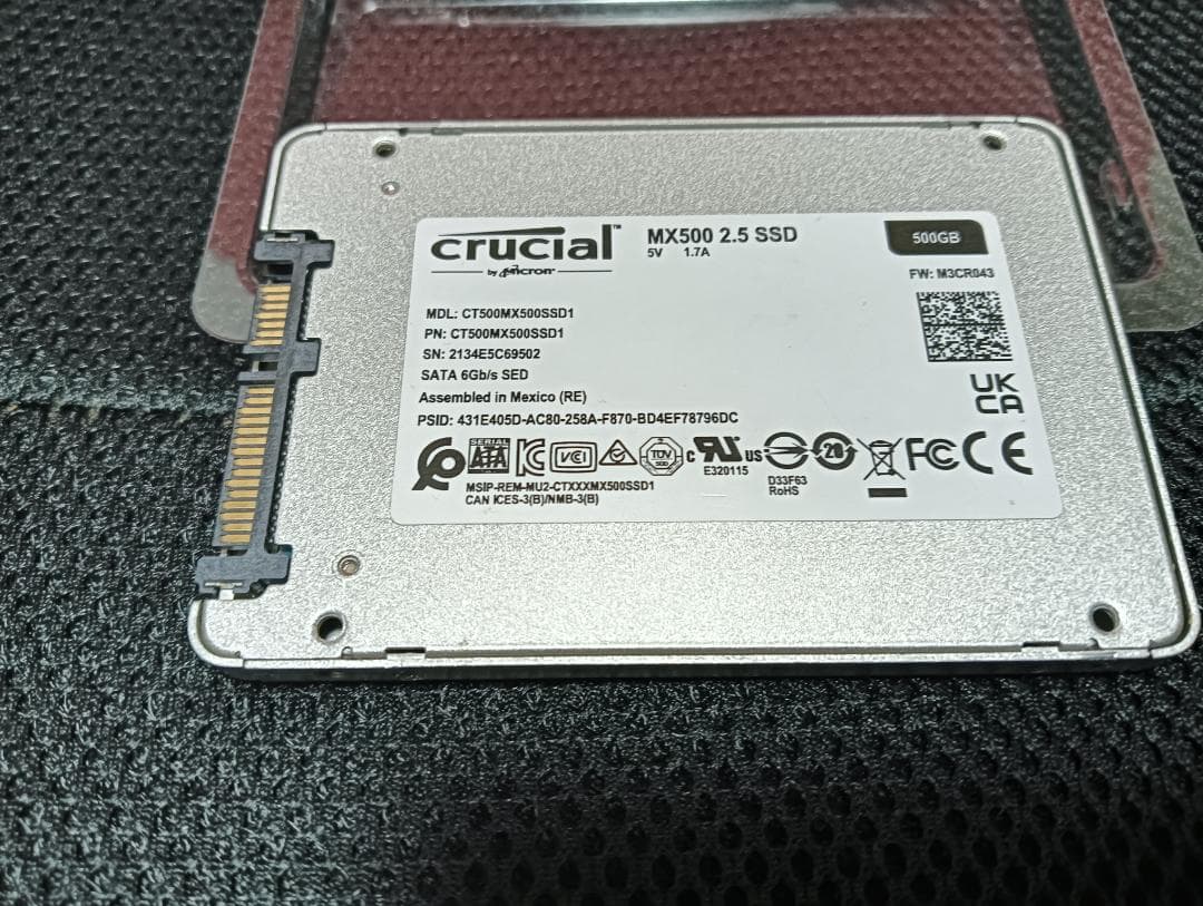 Crucial MX500 2.5インチ SSD 500GB
