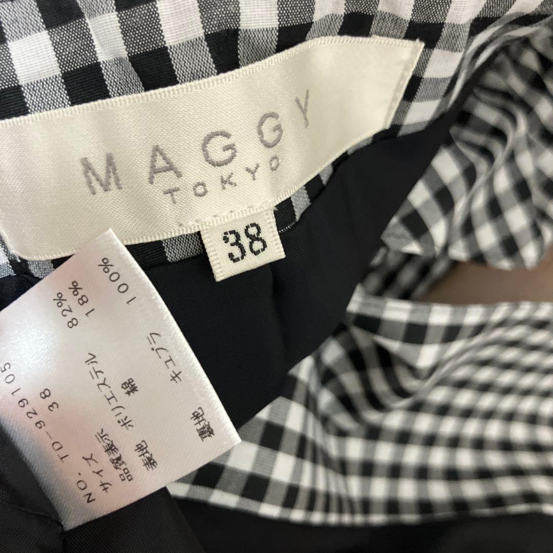 日本製　 マギー　エムズグレイシー　ギンガム　ロングコート　春　コート