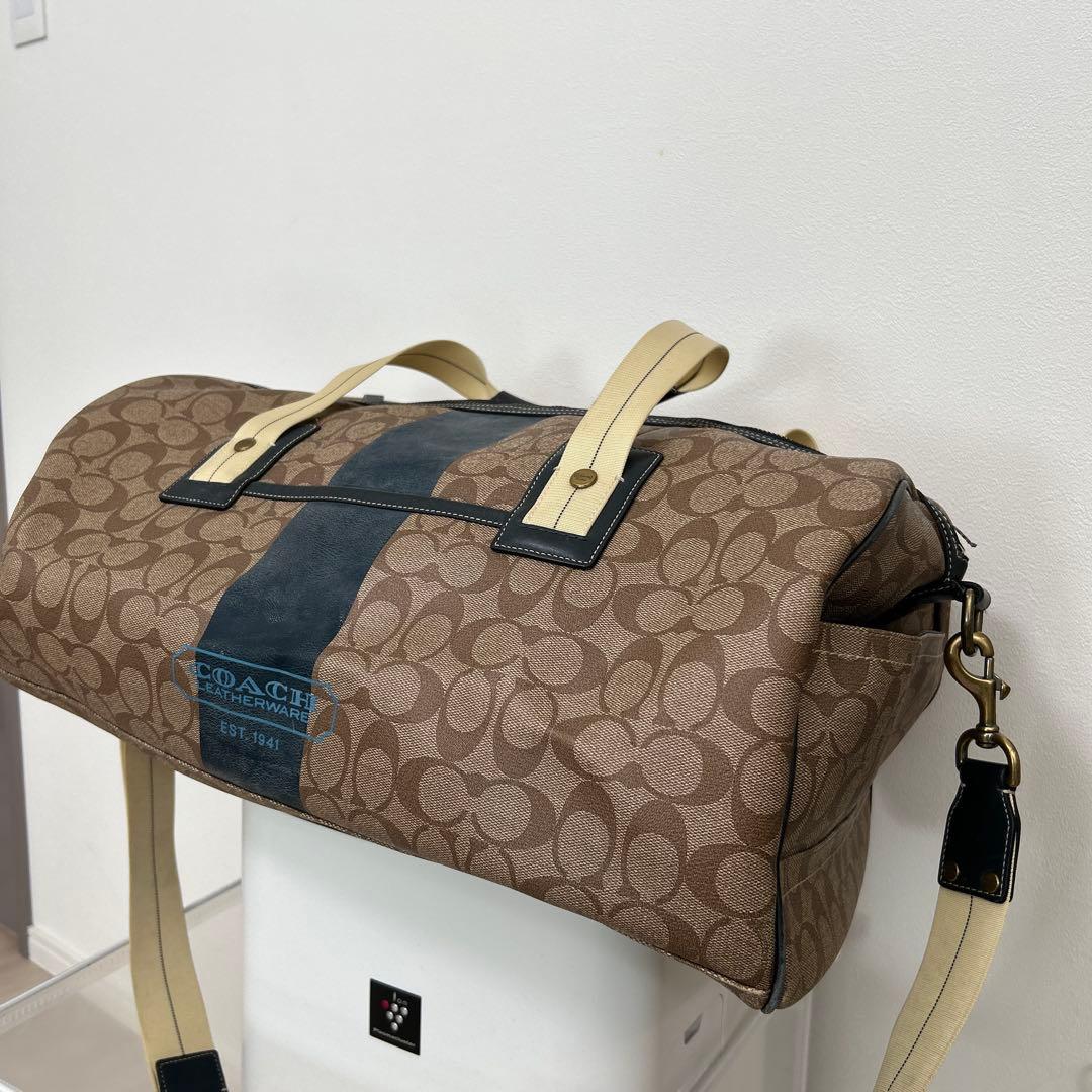 COACH コーチ ボストンバッグ PVC 2way 大容量 旅行