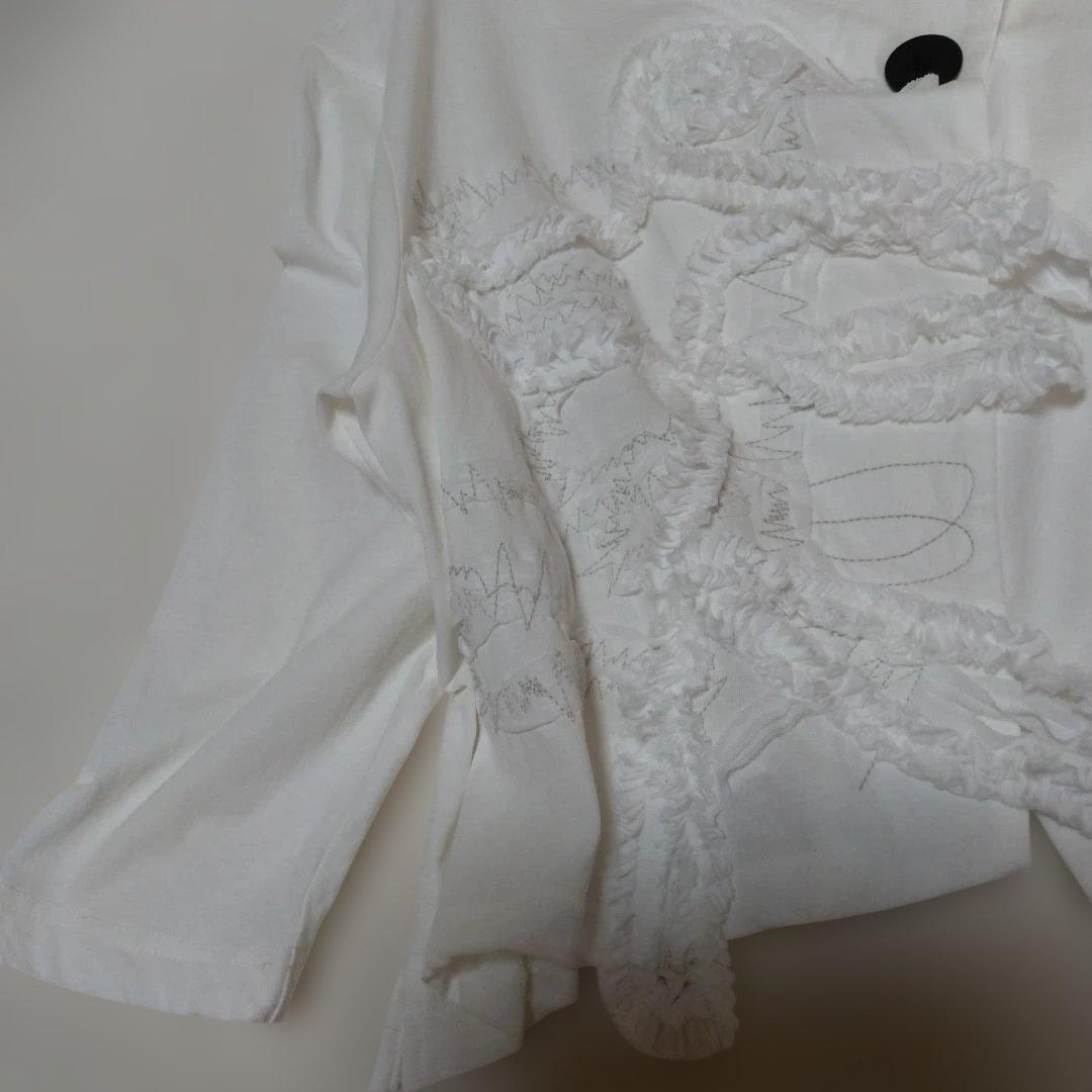 芽風　カーディガン　はおり　刺繍デザイン　白　M　センソユニコ