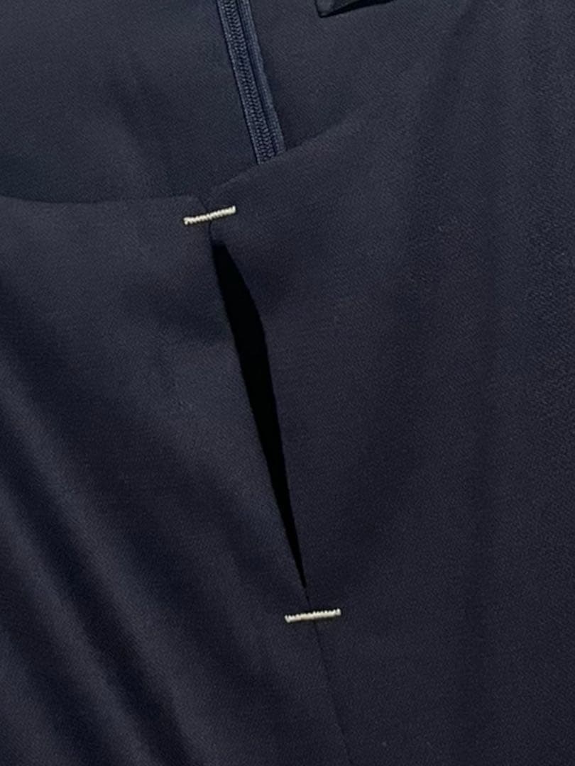 美品　イタリア製　CIVIDINI デザインワンピース　ネイビー　Aライン　40