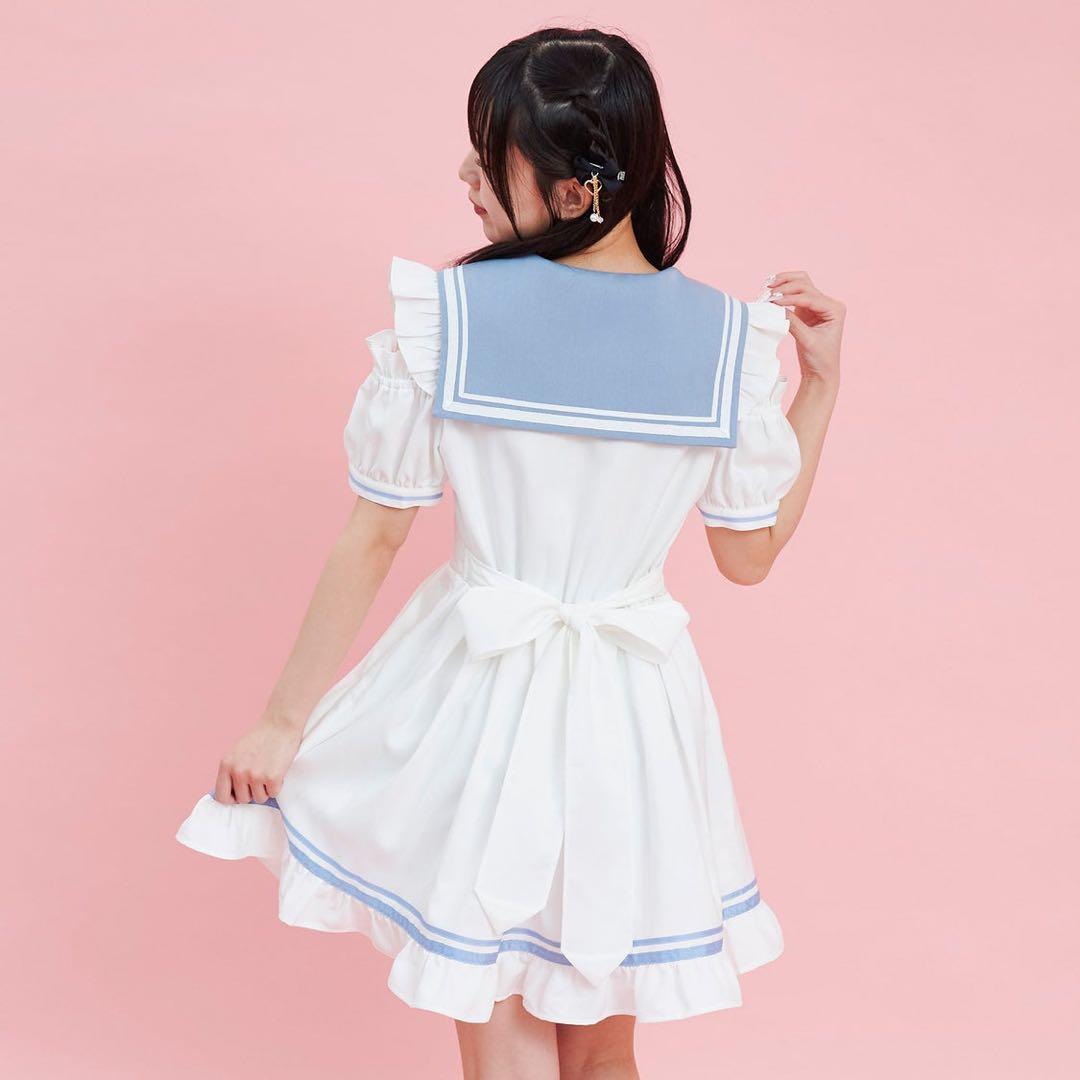 Secret Honey セーラーマリンワンピース 水色