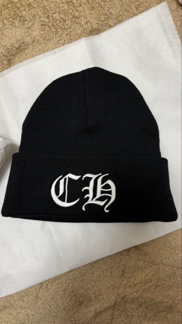 最安値‼️【正規品】CHROME HEARTS ニット帽 ビーニー　ブラック　新品