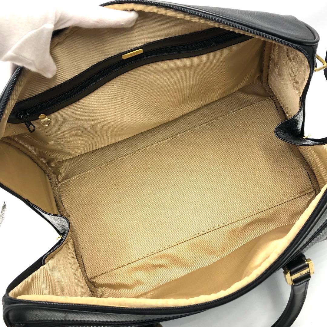 極美品 BALLY 鍵付き ボストンバッグ 大容量 G金具 レザー ブラック