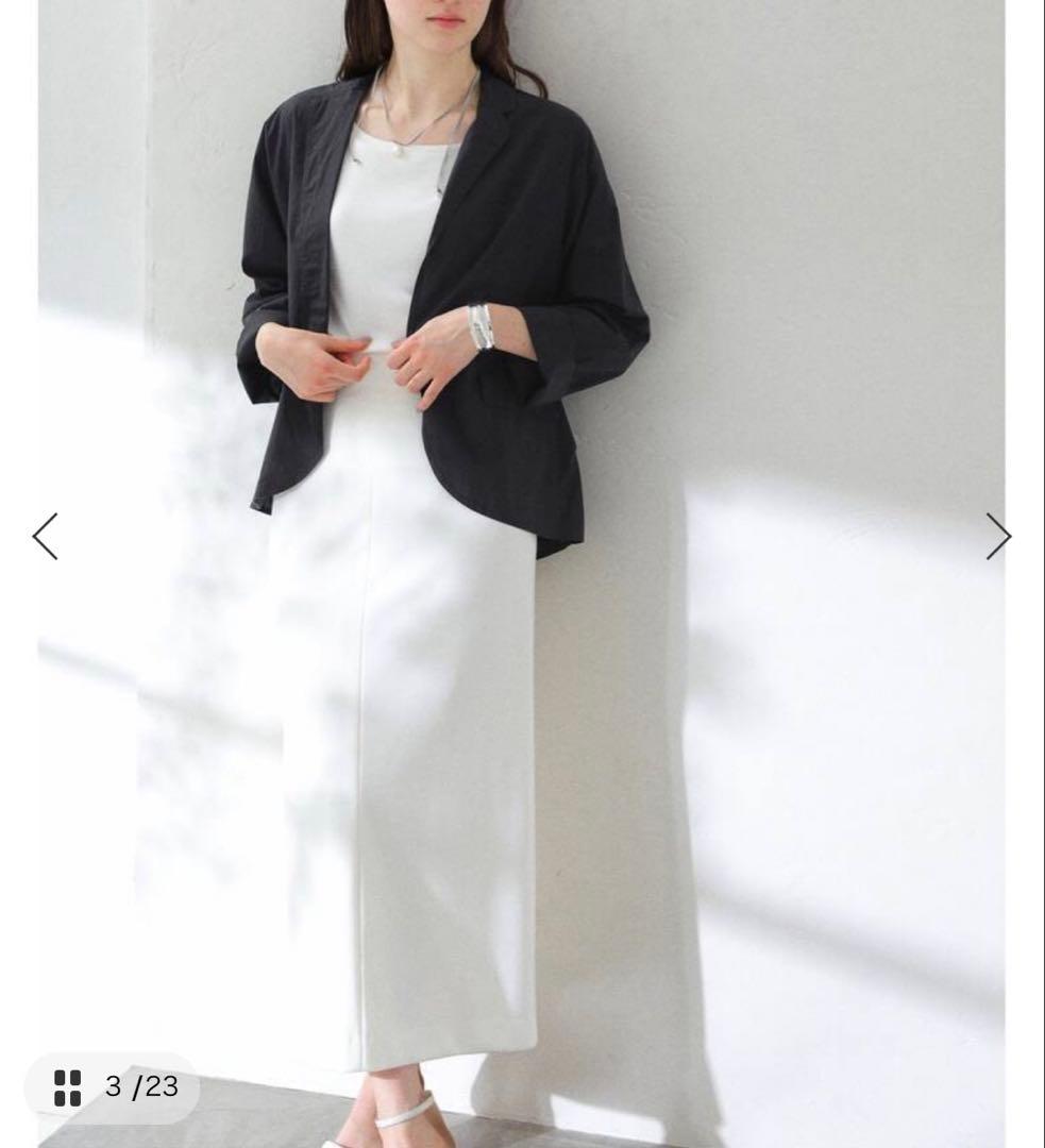 25ss 洗える TICCA/ティッカ ハーフシャツジャケット ネイビー