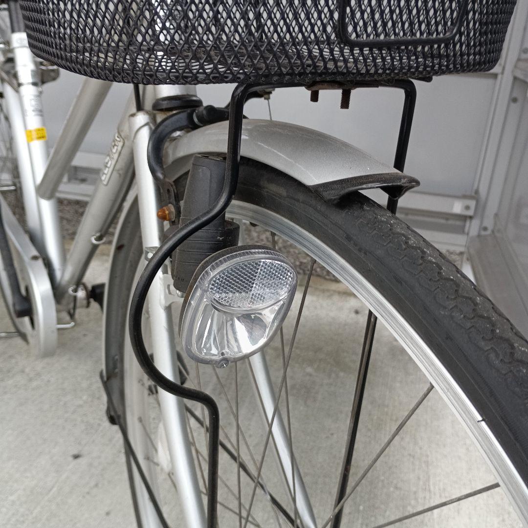 札幌　引き取り　自転車　ママチャリ　ライト　鍵　シルバー　カゴ付き　譲渡証明書