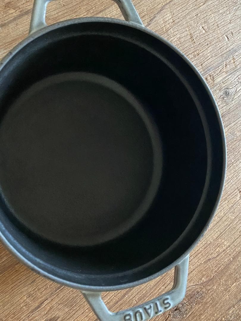 STAUB 18cm 両手鍋 アニマルノブ チキン グレー