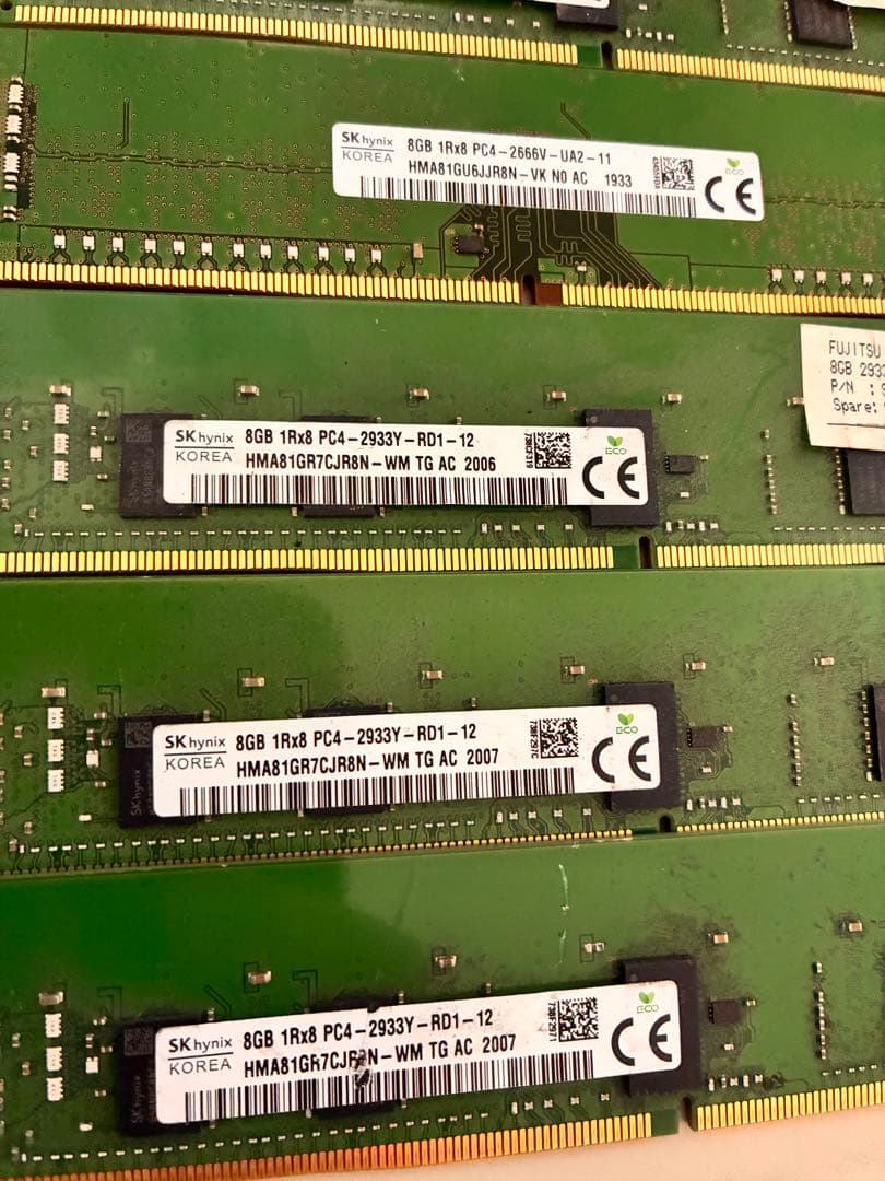 h*o様 DDR4 4G×13計52GB /DDR4 8G✖️12 計96GBジ