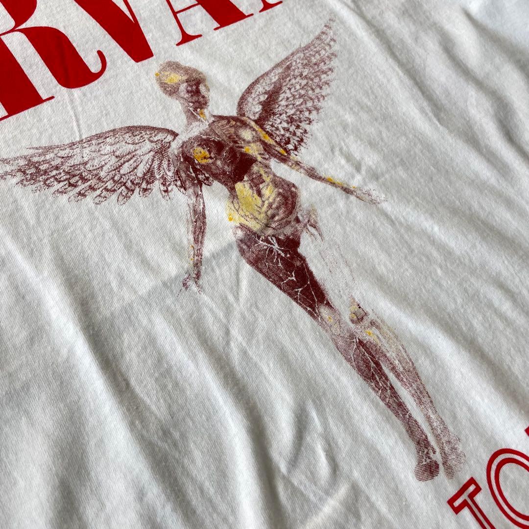 NIRVANA カートコバーン ニルヴァーナ IN UTERO Tシャツ 白 赤