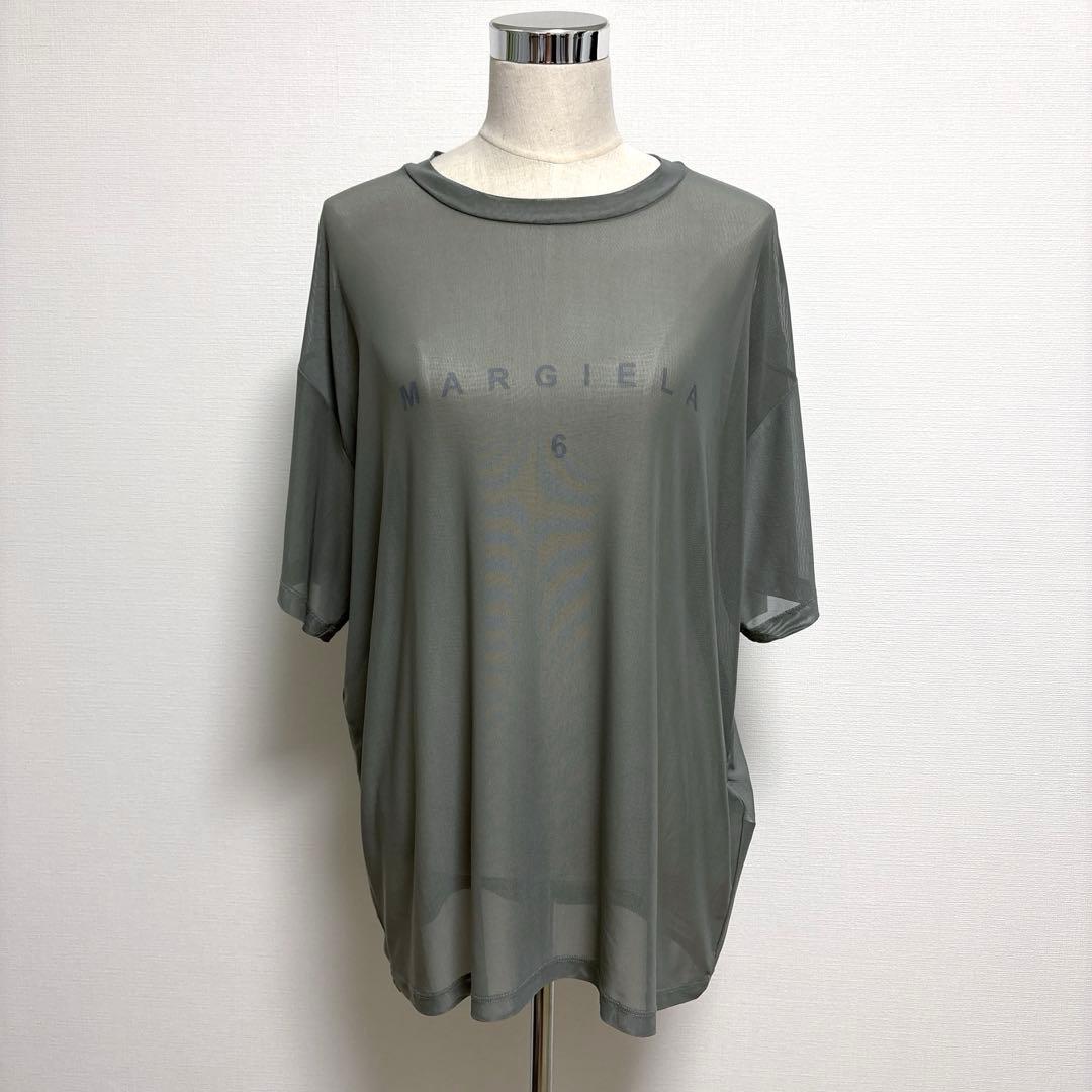 MM6 MaisonMargiela シアー/シースルー メッシュニットTシャツ