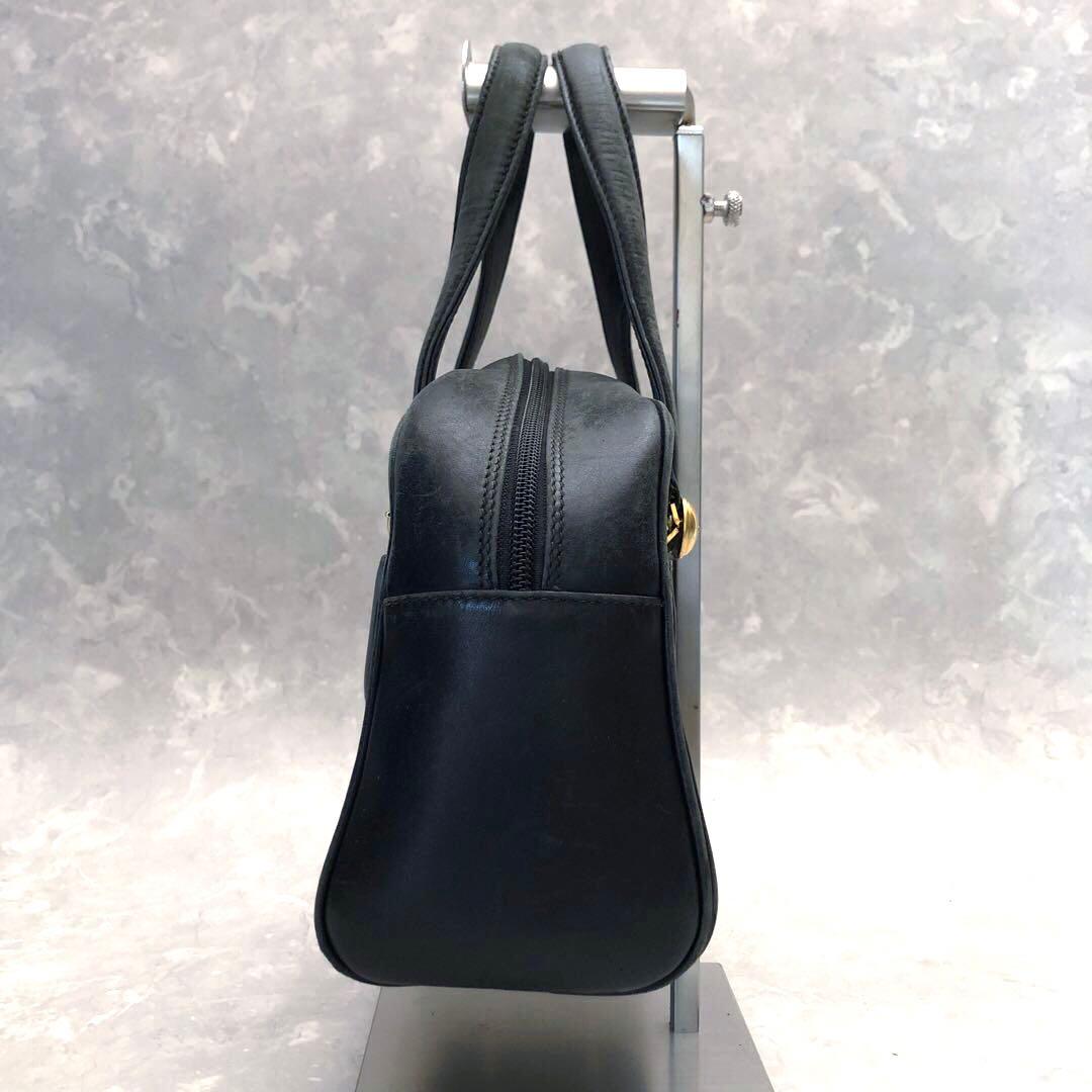 ★GUCCI★レザーミニボストンバッグ ゴールド ブラック