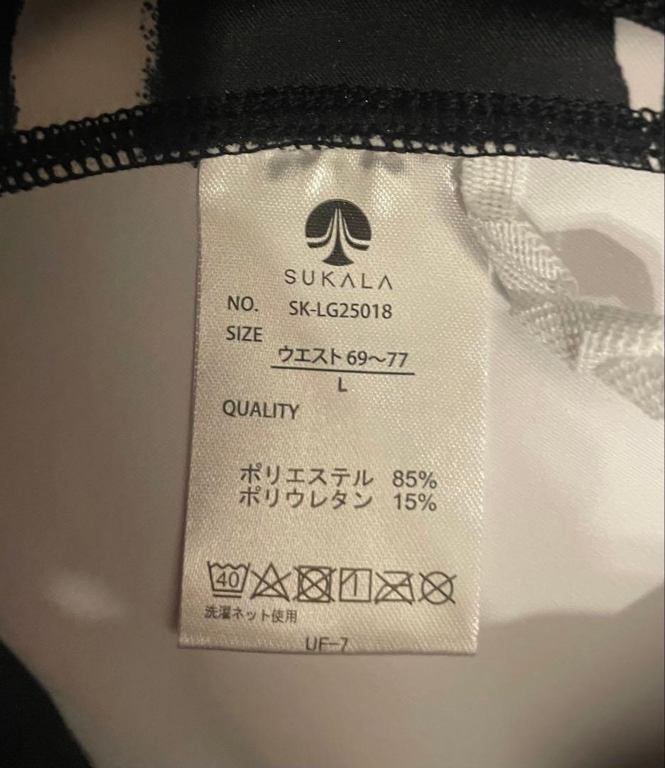 SUKALA ハートプリントサイドギャザーレギンス　Lサイズ